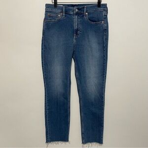 GAP Women's Vintage Slim Mid Rise Cropped Blue Denim Jeans Size 29/8R